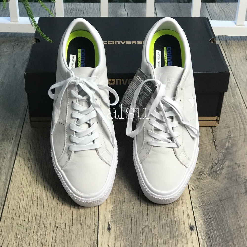 Converse One Star ⭐️ Pro Ox White Red M AUTHENTIC - Picture 4 of 8